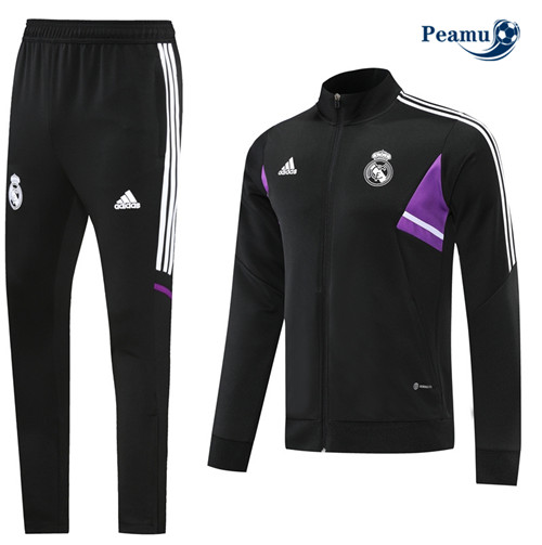 Peamu - Veste Survetement Foot p097 Real Madrid Noir 2022-2023