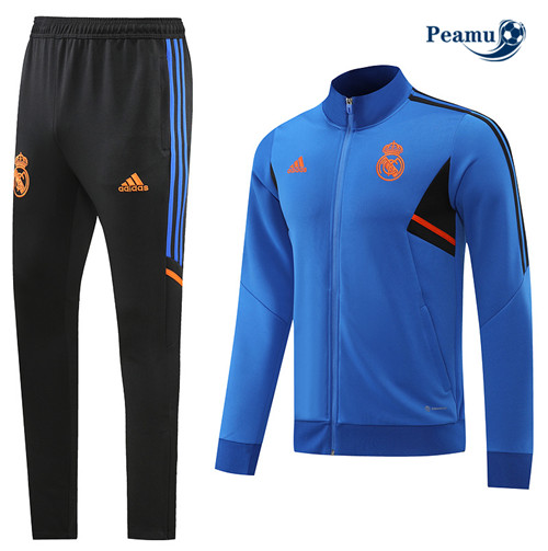 Peamu - Veste Survetement Foot p100 Real Madrid Bleu/Noir 2022-2023