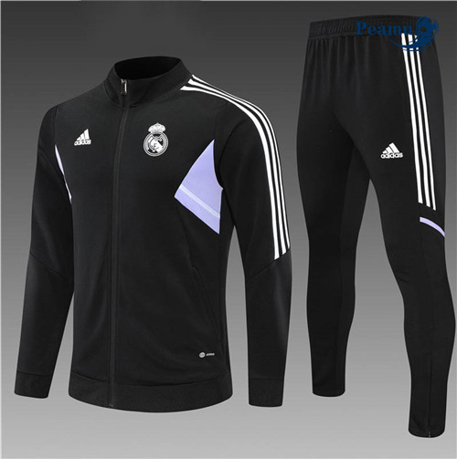 Peamu - Veste Survetement Foot p301 Real Madrid Enfant Noir 2022-2023
