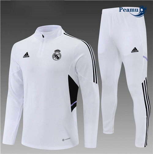 Peamu - Survetement Foot p303 Real Madrid Enfant Blanc 2022-2023