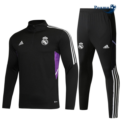 Peamu - Survetement Foot p305 Real Madrid Enfant Noir 2022-2023