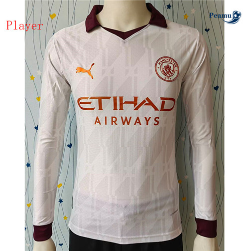 Peamu: Maillot foot Manchester City Player Version Exterieur Manche Longue 2023/24