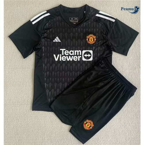 Peamu: Maillot foot Manchester United Enfant Gardien de but Noir 2023/24
