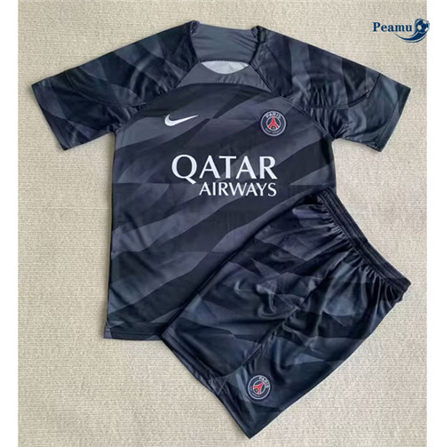 Peamu: Maillot foot PSG Enfant Gardien de but grey/ Noir 2023/24