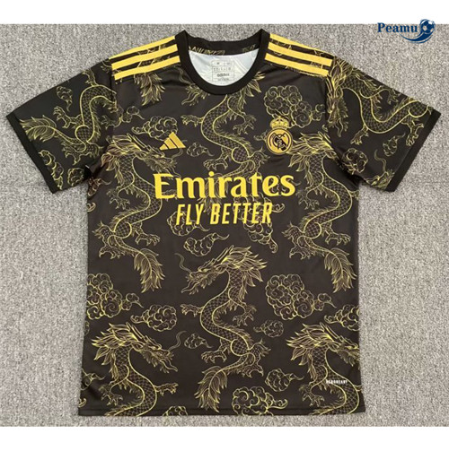 Peamu: Maillot foot Real Madrid Noir Golden Dragon 2023/24