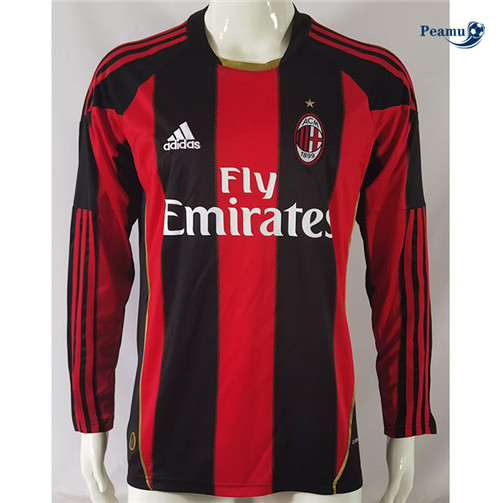Peamu: Maillot foot Retro AC Milan Domicile Manche Longue 2010-11