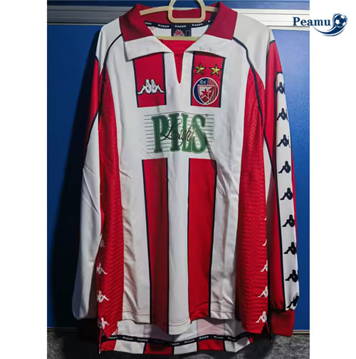 Peamu: Maillot foot Retro Red Star Domicile Manche Longue 1999-01