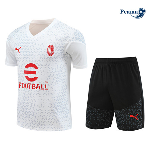 Maillot foot Kit Entrainement AC Milan Enfant + Shorts Blanc 2023/2024 p6570