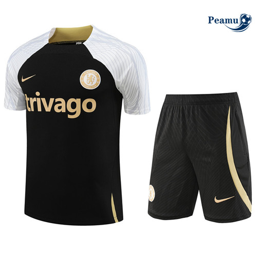 Maillot foot Kit Entrainement Chelsea Enfant + Shorts Noir 2023/2024 p6549