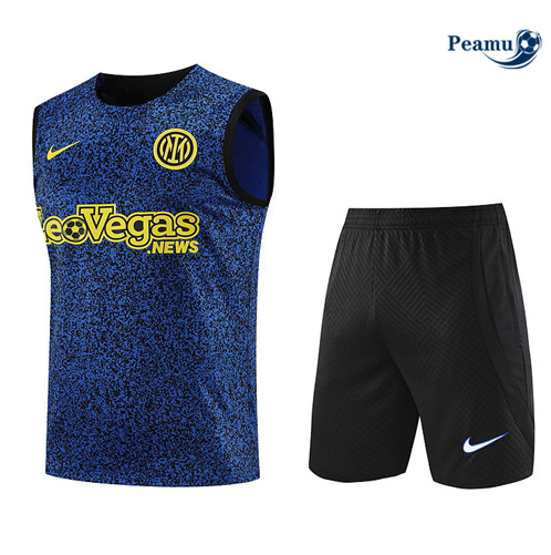 Maillot foot Kit Entrainement Inter Milan Debardeur + Shorts Bleu 2023/2024 p6574