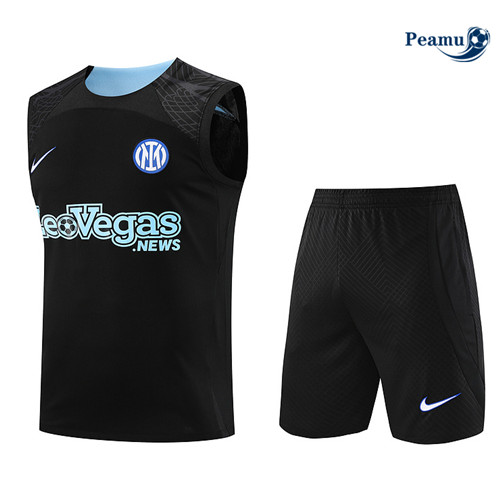 Maillot foot Kit Entrainement Inter Milan Debardeur + Shorts Noir 2023/2024 p6575