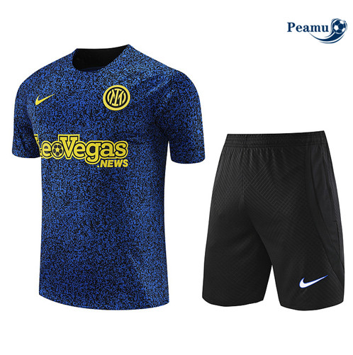 Maillot foot Kit Entrainement Inter Milan + Shorts Bleu 2023/2024 p6578