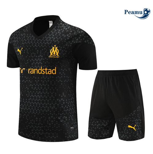 Maillot foot Kit Entrainement Marseille + Shorts Noir 2023/2024 p6505