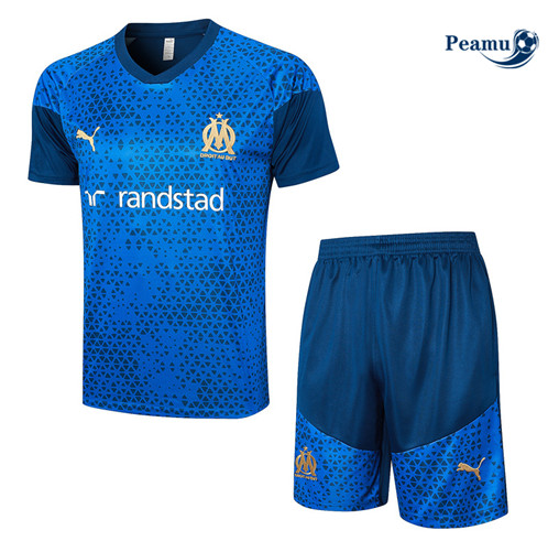 Maillot foot Kit Entrainement Marseille + Shorts Bleu marine 2023/2024 p6506