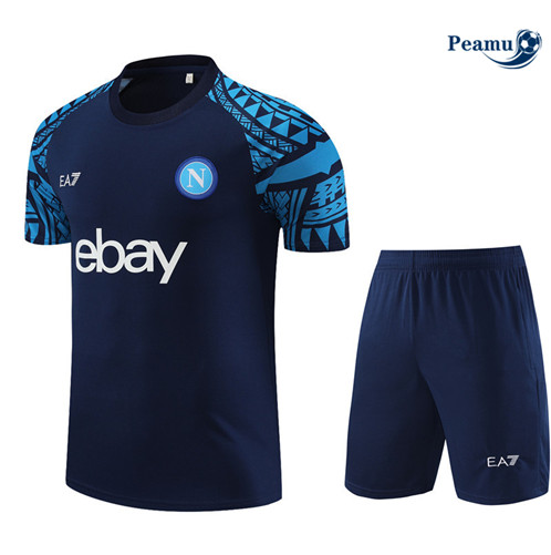 Maillot foot Kit Entrainement Naples + Shorts Bleu marine 2023/2024 p6583