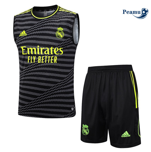 Maillot foot Kit Entrainement Real Madrid Debardeur + Shorts Noir 2023/2024 p6491
