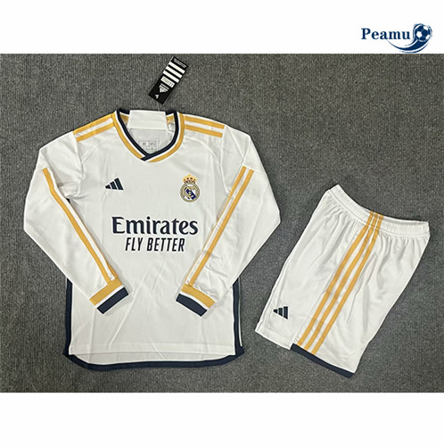 Maillot foot Real Madrid Enfant Domicile Manche Longue 2023/2024 p6019