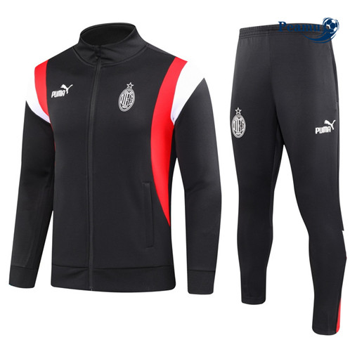 Maillot foot Veste Survetement AC Milan Noir 2023/2024 p6383