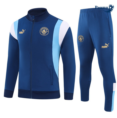 Maillot foot Veste Survetement Manchester City Bleu Foncé 2023/2024 p6368