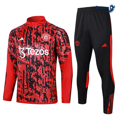 Maillot foot Survetement Manchester United Rouge 2023/2024 p6372