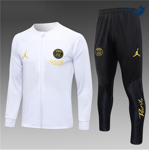 Maillot foot Veste Survetement Paris PSG Enfant Blanc 2023/2024 p6423
