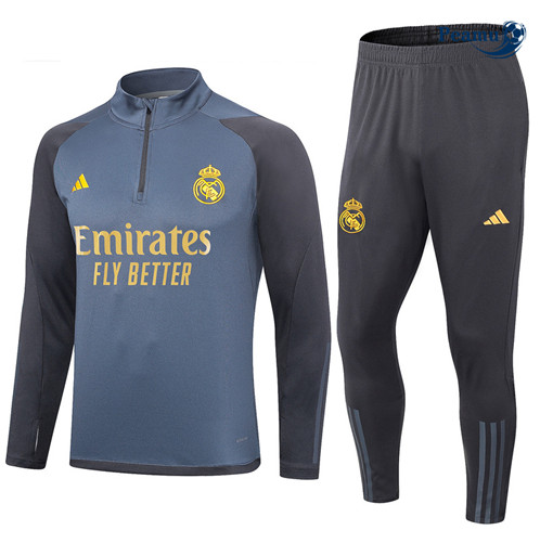 Maillot foot Survetement Real Madrid Enfant Bleu/Gris 2023/2024 p6408