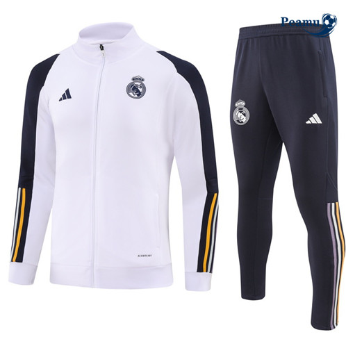 Maillot foot Veste Survetement Real Madrid Enfant Blanc 2023/2024 p6410