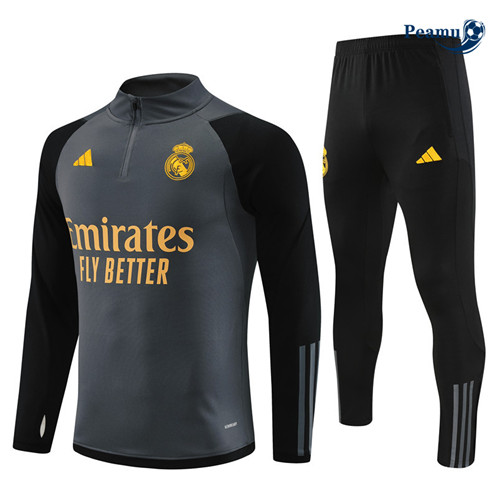 Maillot foot Survetement Real Madrid Enfant Gris Foncé 2023/2024 p6411