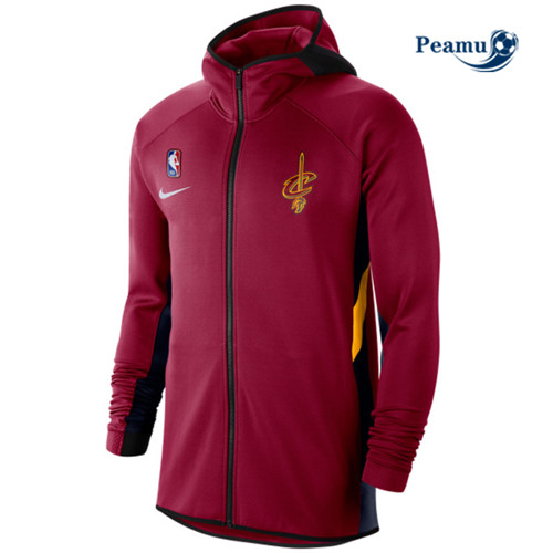 Peamu - Maillot foot Veste Survetement à Capuche Cleveland Cavaliers - Rouge p3833