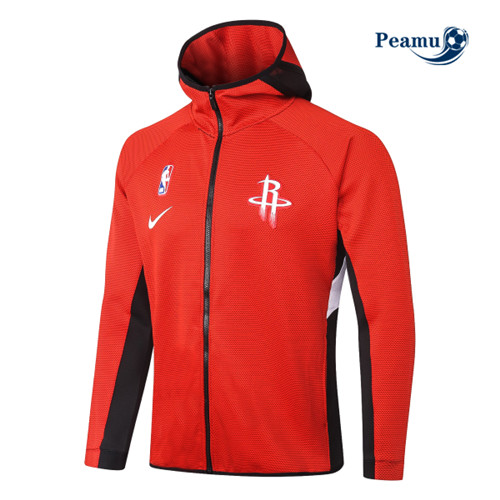 Peamu - Maillot foot Veste Survetement à Capuche Houston Rockets - Rouge p3848