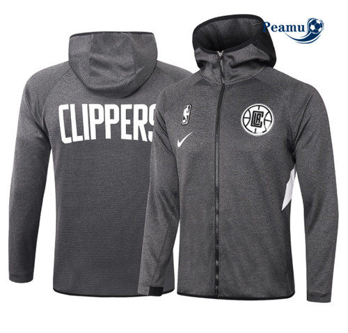 Peamu - Maillot foot Veste Survetement à Capuche LA Clippers - Noir p3855