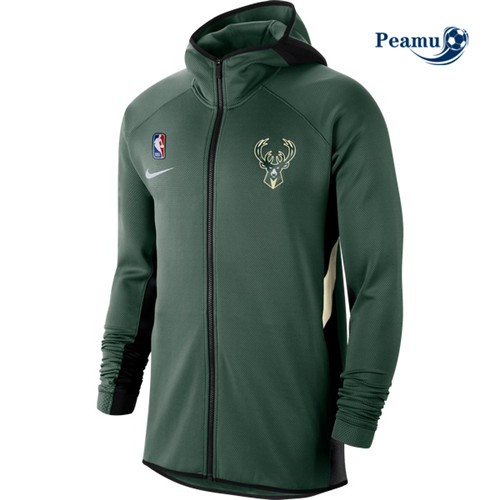 Peamu - Maillot foot Veste Survetement à Capuche Milwaukee Bucks - Vert p3882
