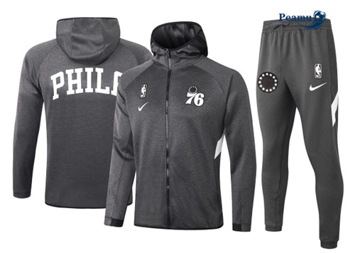 Peamu - Maillot foot Survetement Philadelphia 76ers - Noir p3898