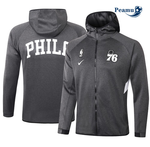 Peamu - Maillot foot Veste Survetement à Capuche Philadelphia 76ers - Noir p3900