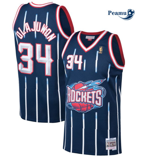 Peamu - Maillot foot Hakeem Olajuwon, Houston Rockets - Hardwood Classics p3414