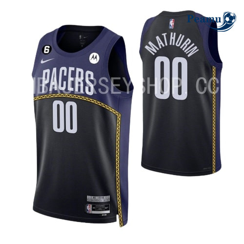 Peamu - Maillot foot Bennedict Mathurin, Indiana Pacers 2022-2023/23 - City p3431