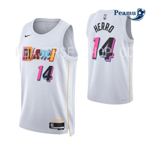 Peamu - Maillot foot Tyler Herro, Miami Heat 2022-2023/23 - City p3500