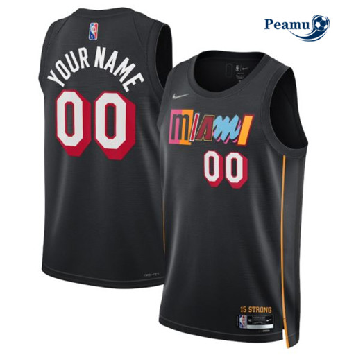 Peamu - Maillot foot Custom, Miami Heat 2021/22 - City Edition p3503