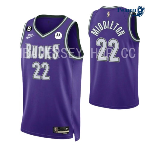 Peamu - Maillot foot Khris Middleton, Milwaukee Bucks 2022-2023/23 - Classic p3530