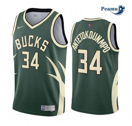 Peamu - Maillot foot Giannis Antetokounmpo, Milwaukee Bucks 2020/21 - Earned p3537