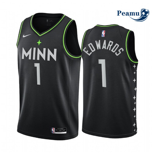 Peamu - Maillot foot Anthony Edwards, Minnesota Timberwolves 2020/21 - City Edition p3560