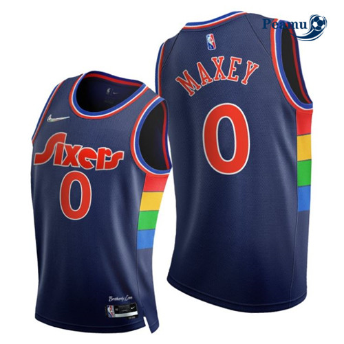 Peamu - Maillot foot Tyrese Maxey, Philadelphia 76ers 2021/22 - City Edition p3620