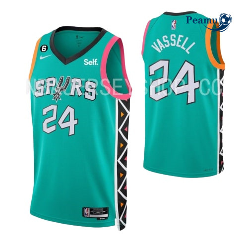 Peamu - Maillot foot Devin Vassell, San Antonio Spurs 2022-2023/23 - City p3653