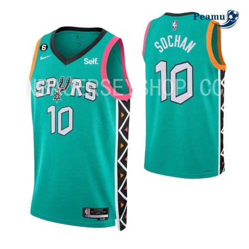 Peamu - Maillot foot Jeremy Sochan, San Antonio Spurs 2022-2023/23 - City p3654