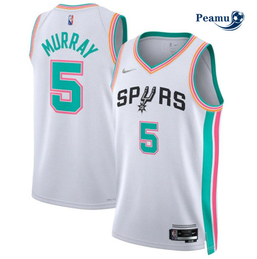 Peamu - Maillot foot Dejounte Murray, San Antonio Spurs 2021/22 - City Edition p3660