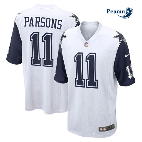 Peamu - Maillot foot Micah Parsons, Dallas Cowboys - Blanc p3698