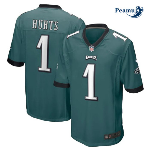 Peamu - Maillot foot Jalen Hurts, Philadelphia Eagles - Vert Minuit p3742
