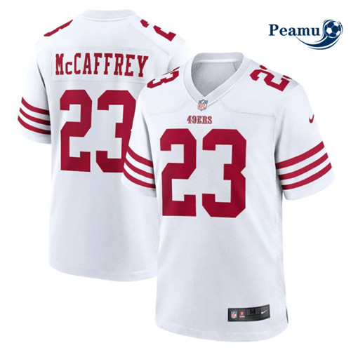 Peamu - Maillot foot Christian McCaffrey, San Francisco 49ers - Blanc p3749