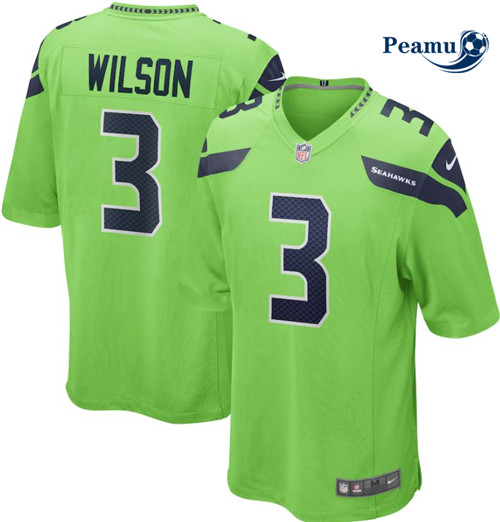 Peamu - Maillot foot Russell Wilson, Seattle Seahawks - Vert p3750