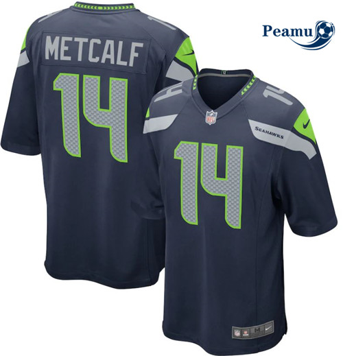 Peamu - Maillot foot D.K. Metcalf, Seattle Seahawks - Bleu Marine p3753